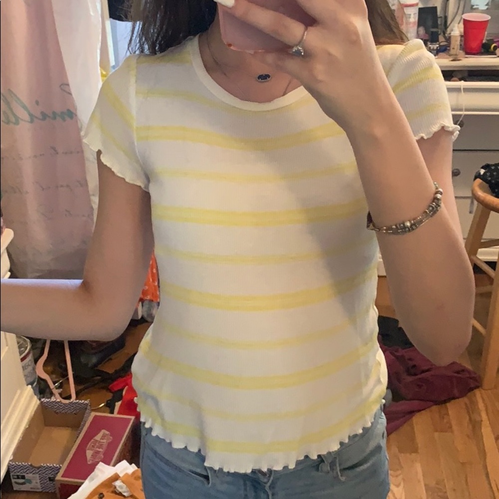 Lettuce Edge Pink Rose top
